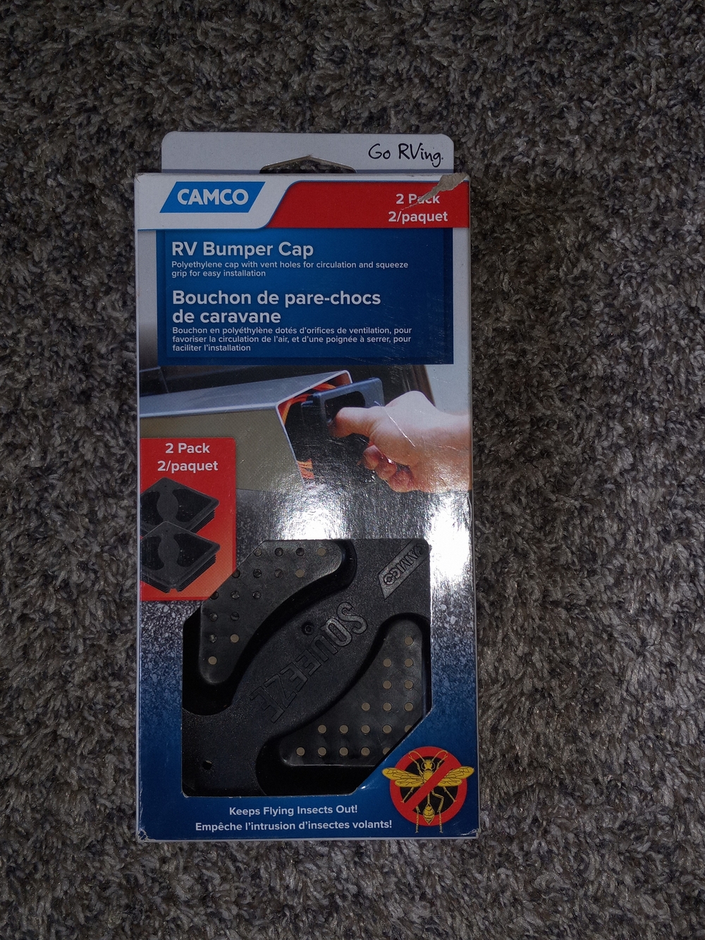 RV Bumper Cap 2-Pack — Black